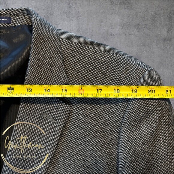 STAFFORD Mens 46R Brown LambWool Blazer Sport Coat Two-Button Jacket Classic fit - Picture 5 of 11